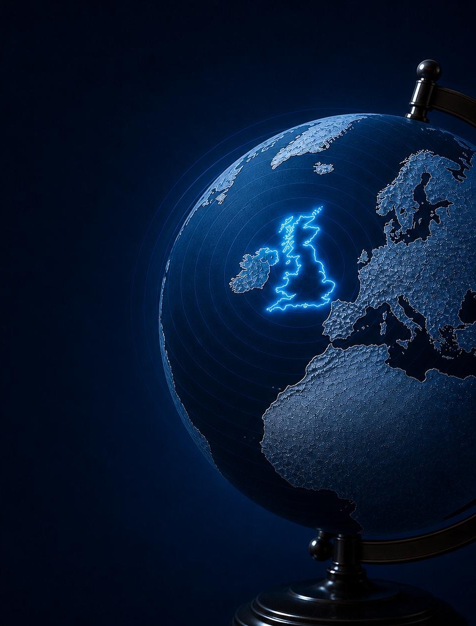Historic globe representing the Ortelius atlas tradition